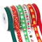Christmas Ribbon, 6 Rolls 60 Yards Snowflakes Santa Claus Gingerbread Man Dots Ribbon for Christmas Crafts, 10mm Wide Grosgrain Ribbons for Gift Wrapping, Party, Home Decor